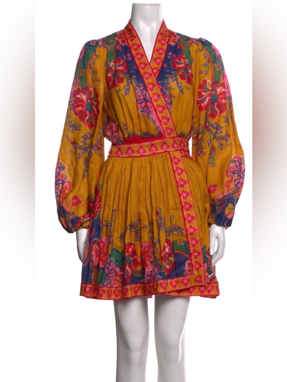 Zimmermann Floral Wrap Mini Dress